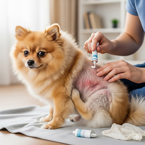 Chó Phốc Sóc bị viêm da, ngứa đỏ, rụng lông – các bệnh da & lông thường gặp gồm nấm, ghẻ, dị ứng và ký sinh trùng.