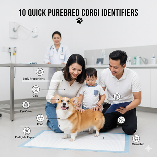 10 dấu hiệu nhận biết Corgi thuần chủng – tỷ lệ cơ thể, dáng đi, tai, đuôi, lông, giấy tờ