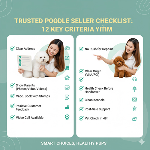 12 tiêu chí đánh giá nơi bán chó Poodle uy tín: địa chỉ rõ, giấy tờ, tiêm phòng, hợp đồng và bảo hành