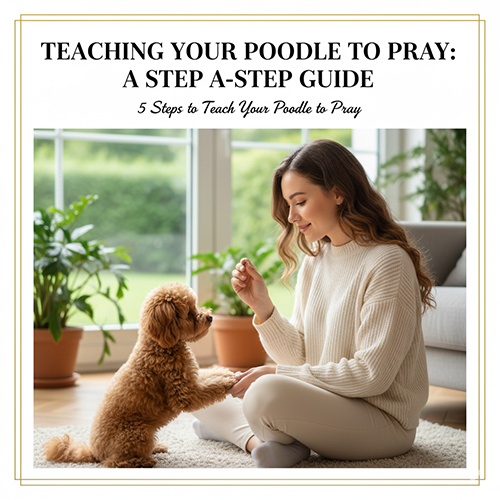 Hướng dẫn 5 bước dạy chó Poodle lạy dễ hiểu và chi tiết