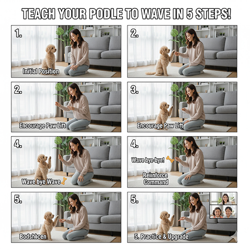 5 bước dạy chó Poodle vẫy tay chào dễ hiểu cho người mới bắt đầu