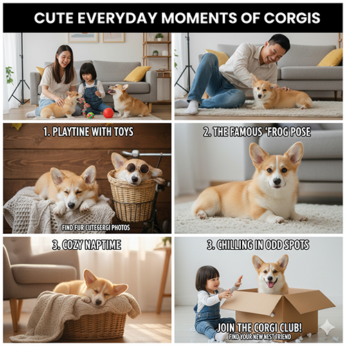 Khoảnh khắc đời thường dễ thương của chó Corgi: chơi đồ chơi, nằm ếch, ngủ trưa và chui vào hộp 🐶📸