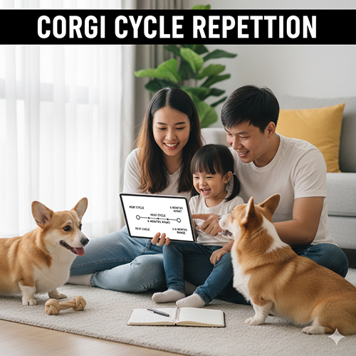 Bao lâu chó Corgi cái lặp lại chu kỳ động dục, trung bình 6 tháng một lần