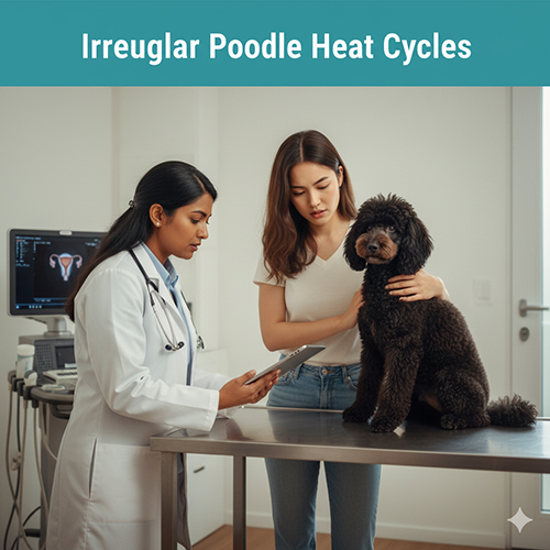 Bất thường khi Poodle không động dục đúng chu kỳ