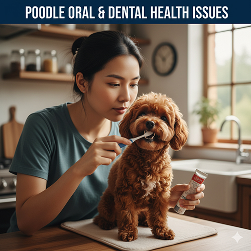 Bệnh răng miệng ở chó Poodle – viêm nướu, cao răng, răng sữa không rụng