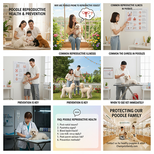 Infographic bệnh sinh sản thường gặp ở chó Poodle và cách phòng ngừa