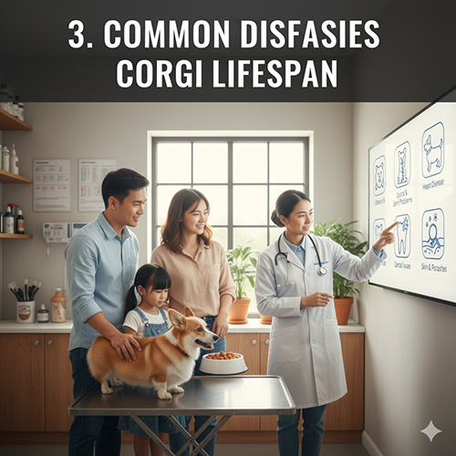 Bác sĩ thú y tư vấn cho gia đình về bệnh thường gặp ở chó Corgi ảnh hưởng đến tuổi thọ