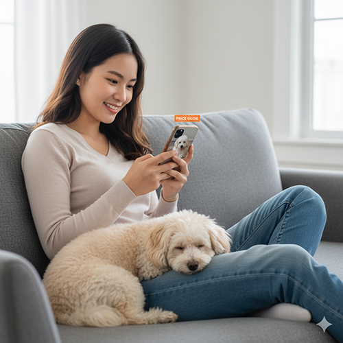 Giá chó Bichpoo (Poodle lai Bichon) tại Việt Nam: 6–10 triệu từ hộ nuôi, 12–15 triệu tại trại uy tín bảo hành