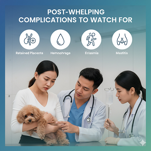 Biến chứng thường gặp sau sinh ở chó Poodle và dấu hiệu cảnh báo