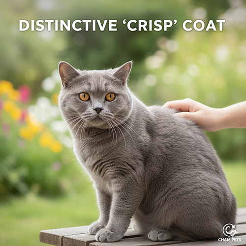 Bộ lông “crisp” độc đáo của mèo Anh lông ngắn – dày, dựng nhẹ và óng mượt