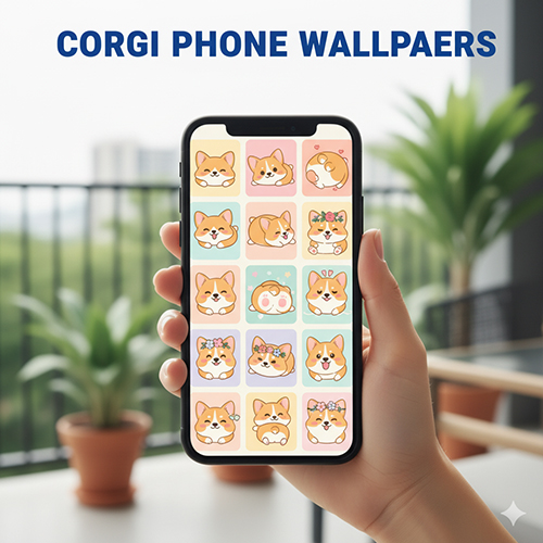 Bộ sưu tập hình nền Corgi dễ thương cho điện thoại smartphone