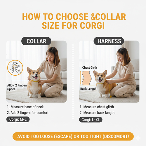 Hướng dẫn đo vòng cổ và vòng ngực để chọn size dây dắt, vòng cổ phù hợp cho chó Corgi