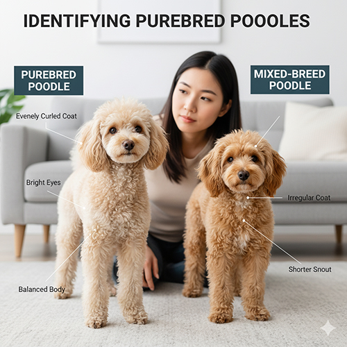 Cách nhận diện chó Poodle thuần chủng và chó Poodle lai