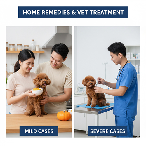 Cách xử lý chó Poodle bị táo bón – chăm sóc tại nhà cho trường hợp nhẹ và điều trị thú y khi nặng