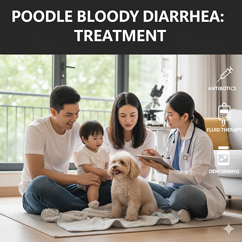 Cách xử lý khi chó Poodle bị tiêu chảy ra máu – sơ cứu tại nhà và điều trị thú y