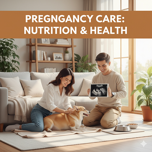 Chăm sóc chó Corgi mang thai, chế độ dinh dưỡng, vận động và khám thai định kỳ