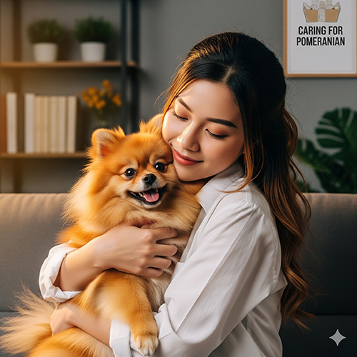 Cô gái Việt Nam đang ôm chú chó Phốc Sóc, thể hiện sự gắn kết và tình cảm.