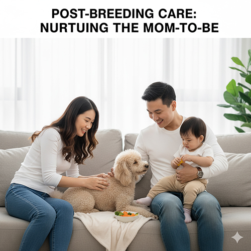 Cách chăm sóc chó Poodle sau khi phối giống để tăng tỷ lệ đậu thai