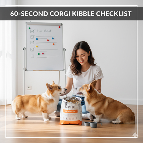 Checklist nhanh chọn thức ăn hạt cho chó Corgi trong 60 giây