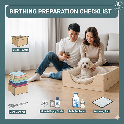 Checklist 🐩 – Chuẩn bị trước sinh cho chó Poodle mang thai