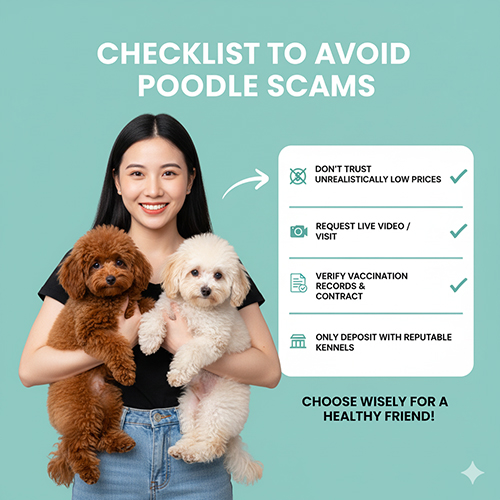 Checklist tránh lừa đảo khi mua chó Poodle – lưu ý khi chọn mua an toàn