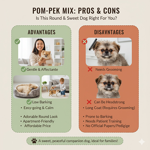 Ưu và nhược điểm chó Phốc Sóc lai Bắc Kinh – Pom Pek Mix có nên nuôi không