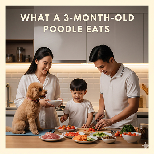 Chó Poodle 3 tháng tuổi ăn gì – gợi ý thức ăn chính và bổ sung cho bé khỏe mạnh