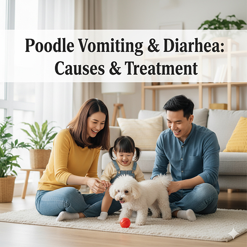 Chó Poodle bị nôn và đi ngoài – dấu hiệu, nguyên nhân và cách điều trị
