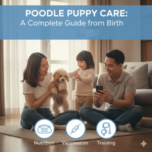 Chó Poodle con từ sơ sinh đến trưởng thành – hướng dẫn chăm sóc, dinh dưỡng, tiêm phòng và huấn luyện