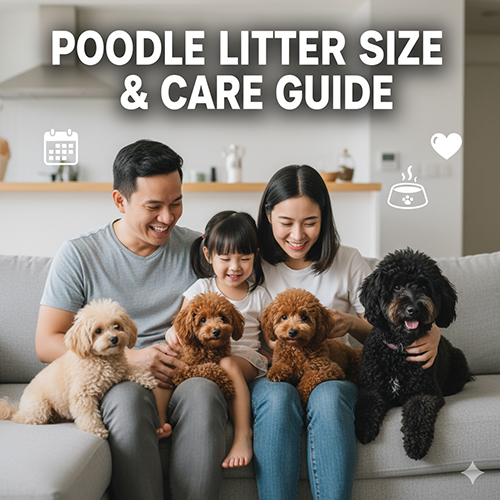 Chó Poodle đẻ mấy con – yếu tố ảnh hưởng số con và hướng dẫn chăm sóc mẹ con khỏe mạnh