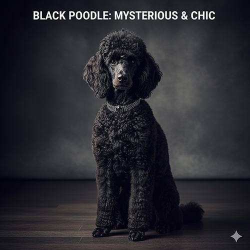 Hình ảnh chó Poodle đen huyền bí và sang trọng