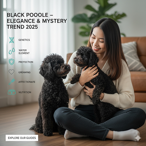 Chó Poodle đen – Sang trọng, huyền bí và xu hướng 2025