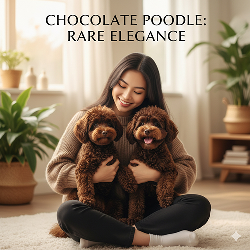 Chó Poodle socola – bộ lông chocolate trầm ấm, hiếm gặp và sang trọng