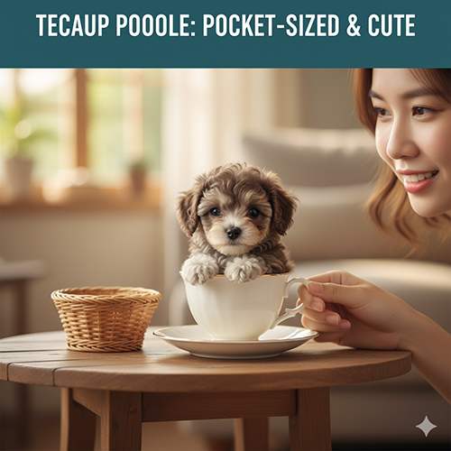 Hình ảnh chó Poodle Teacup và Tiny nhỏ nhắn, dễ thương như búp bê