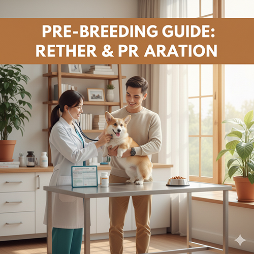 Chuẩn bị trước khi phối giống chó Corgi, kiểm tra sức khỏe, chọn thời điểm và bổ sung dinh dưỡng