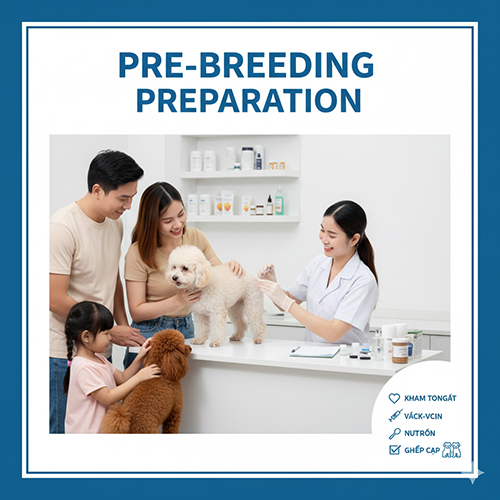 Chuẩn bị trước khi phối giống Poodle – khám sức khỏe, tiêm phòng và dinh dưỡng cần thiết