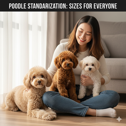 Quá trình chuẩn hóa giống chó Poodle – lịch sử công nhận và phân loại kích thước Standard, Miniature, Toy