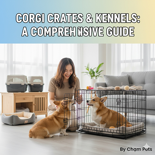 Chuồng và lồng cho chó Corgi an toàn, thoải mái trong nhà