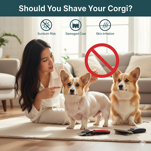 Có nên cạo lông cho chó Corgi không? Rủi ro cháy nắng, hỏng coat và kích ứng da khi cạo lông