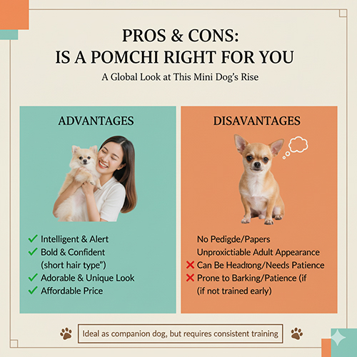 Có nên nuôi chó Pomchi – Phốc Sóc lai Chihuahua, ưu và nhược điểm