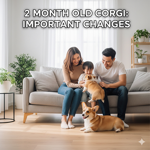 Ảnh đại diện bài viết: Corgi 2 tháng tuổi và những thay đổi quan trọng trong giai đoạn phát triển.