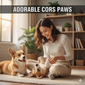 Chó Corgi dễ thương nằm chơi cùng chủ, đôi chân ngắn ngộ nghĩnh khiến ai cũng yêu thích 🐶😍