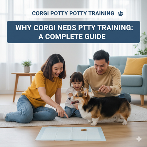 Corgi được huấn luyện đi vệ sinh đúng chỗ trong nhà, gia đình vui vẻ cùng chó cưng 🐶