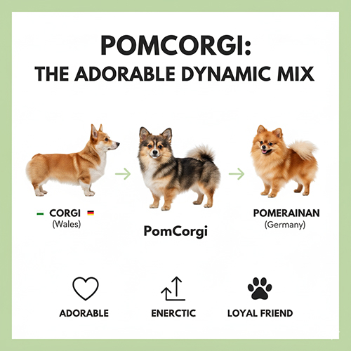 Chó Corgi lai Phốc sóc (PomCorgi) – giống chó lai nhỏ gọn, đáng yêu và năng động