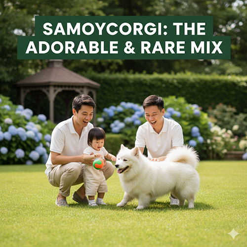 Corgi lai Samoyed – Sự kết hợp đáng yêu & hiếm có