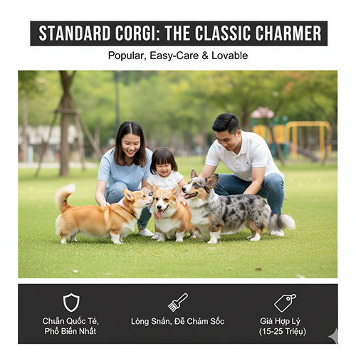 🐶 Corgi lông ngắn (Standard) – Đặc điểm, giá bán và lý do phổ biến nhất