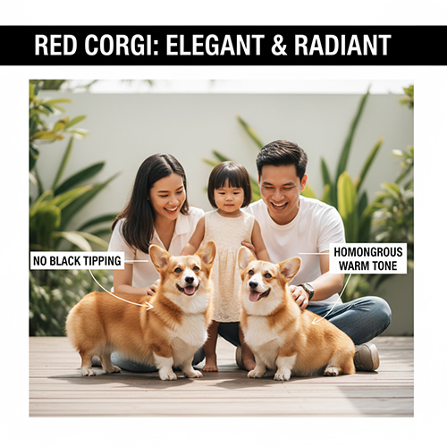 Chó Corgi màu Red đỏ vàng đậm sang trọng và nổi bật