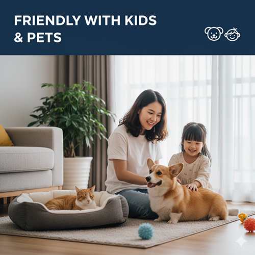 Chó Corgi thân thiện với trẻ em và hòa đồng với thú cưng khác nếu được xã hội hóa sớm