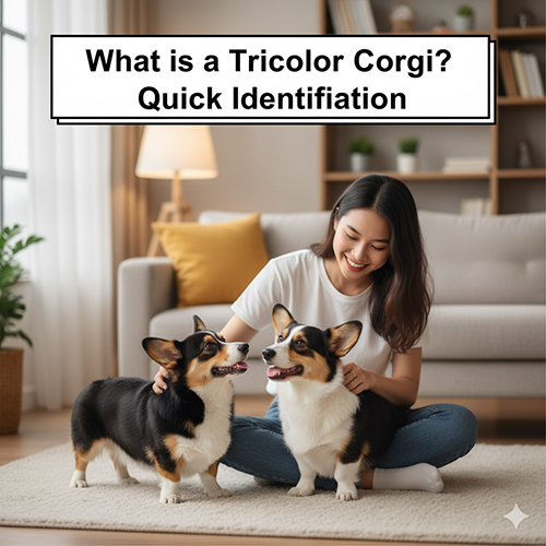 Người nuôi chơi đùa cùng hai chú chó Corgi Tricolor trong phòng khách – nhận diện đặc điểm ba màu 🐶🖤🤎🤍
