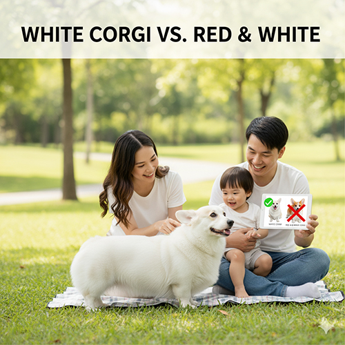 Gia đình nhận biết chó Corgi trắng thuần và vàng trắng (red & white) 🤍💛